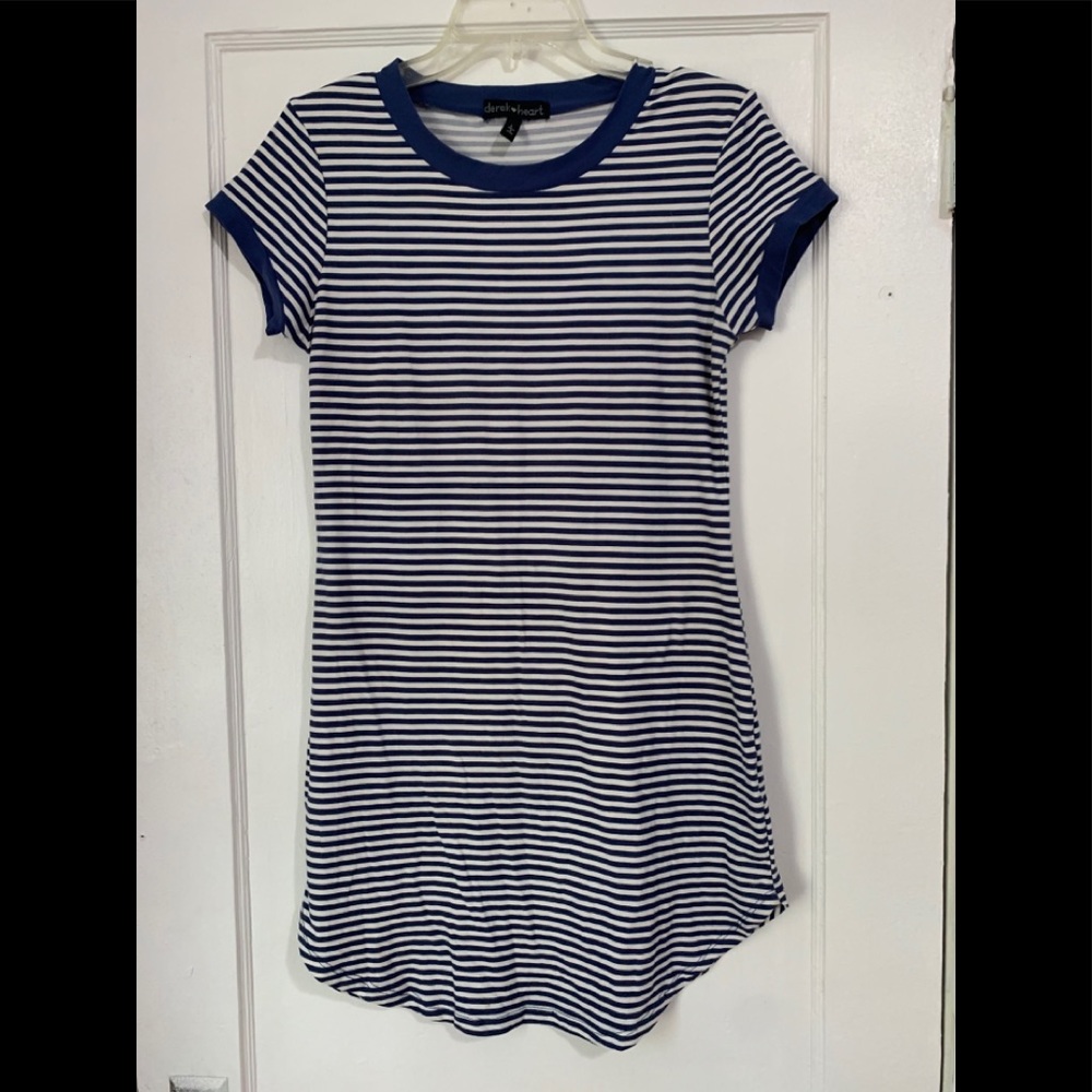 Striped T shirt dress